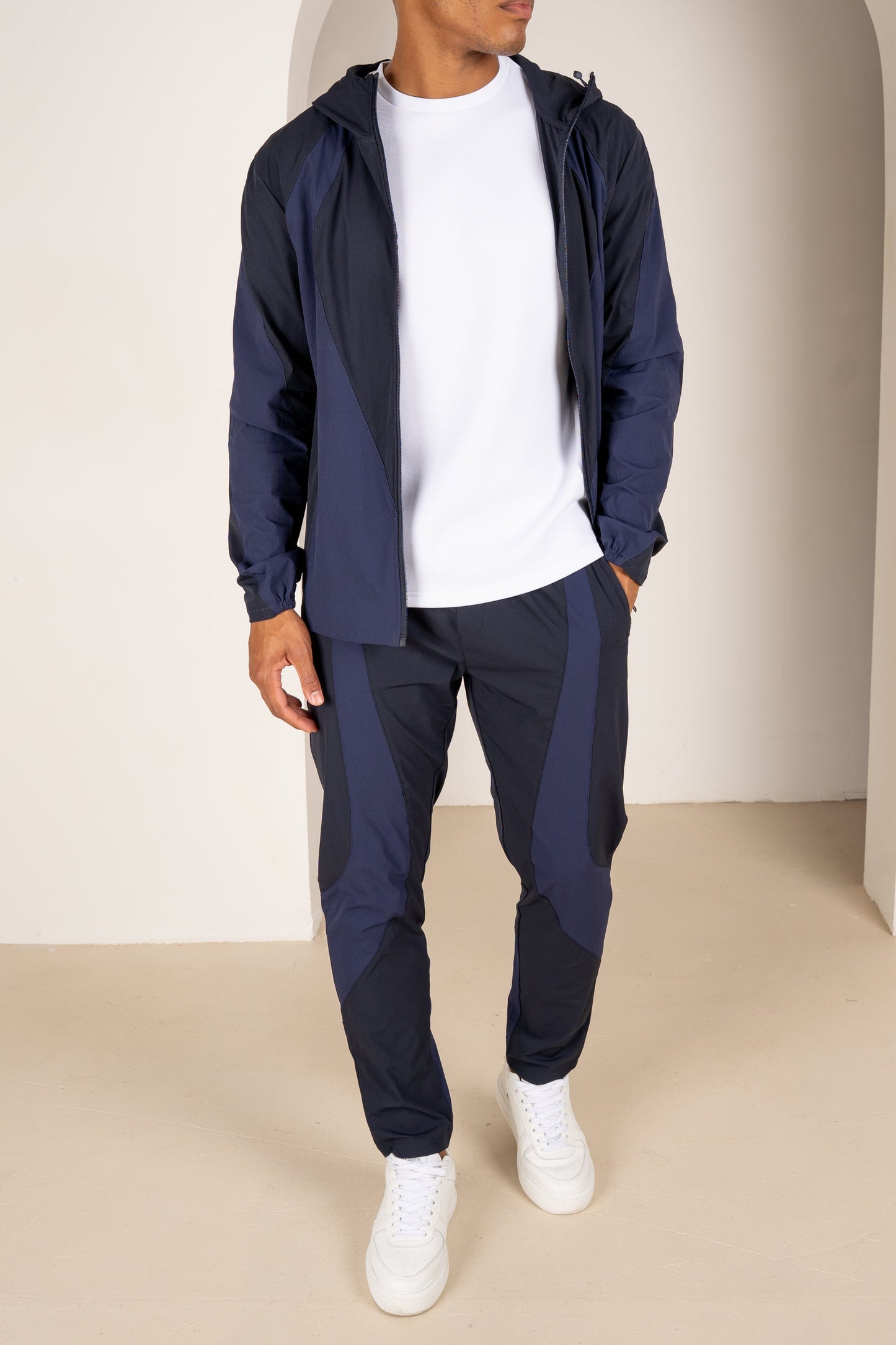 Premium Technical V2 Panelled Pants - Navy