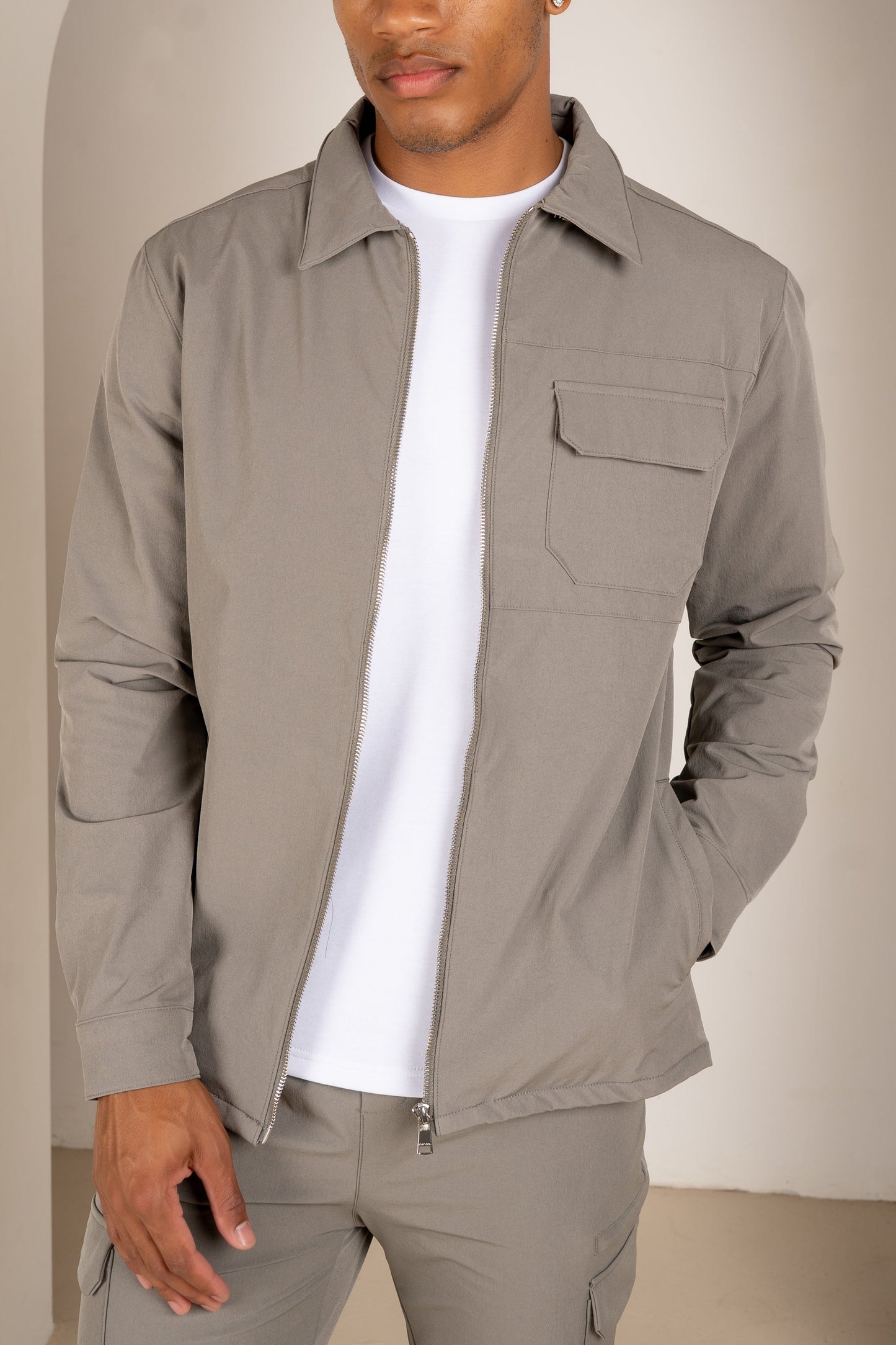 Premium Detail Cargo Pants V2 - Taupe