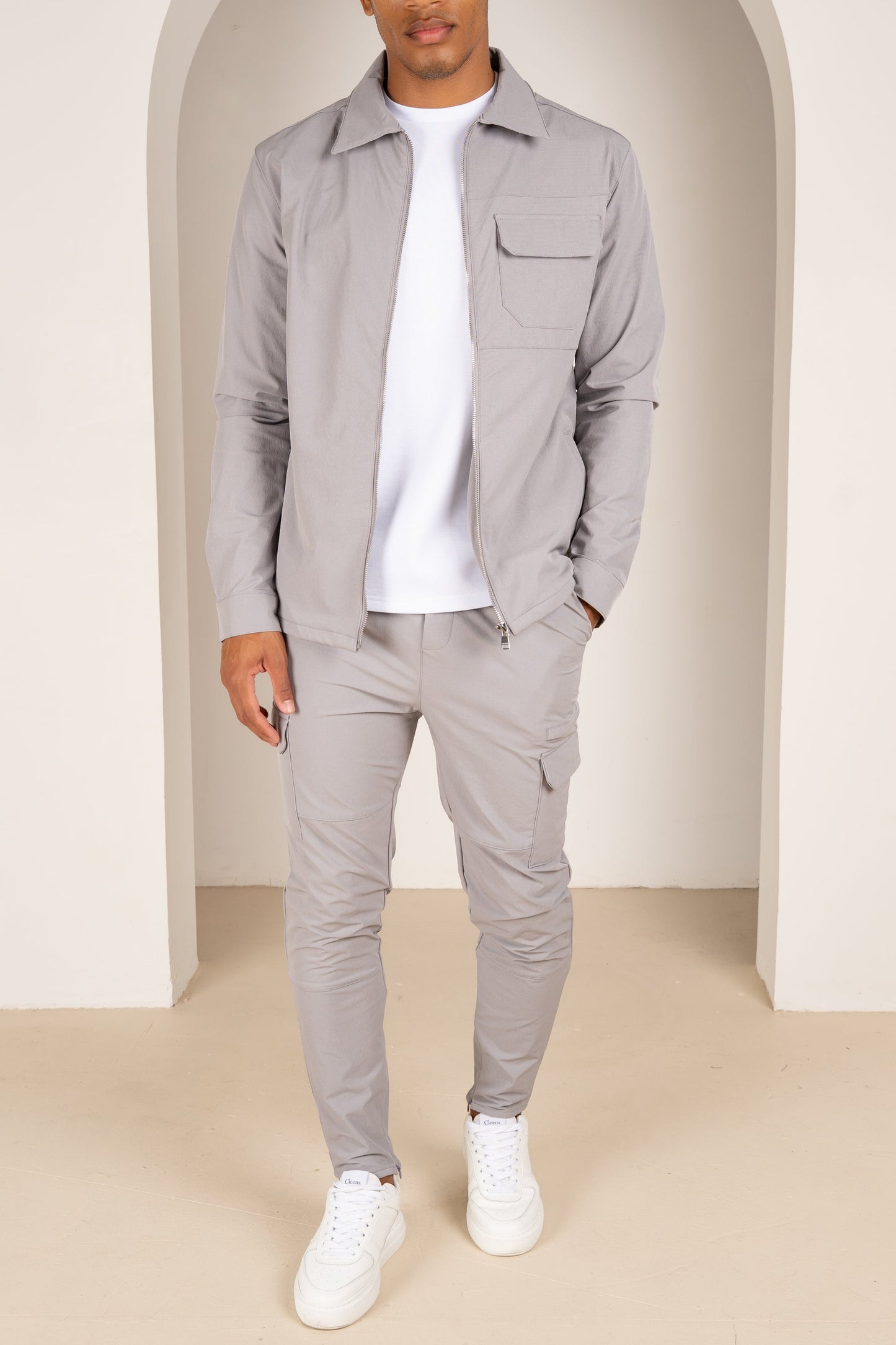 Premium Detail Cargo Jacket V2 - Grey